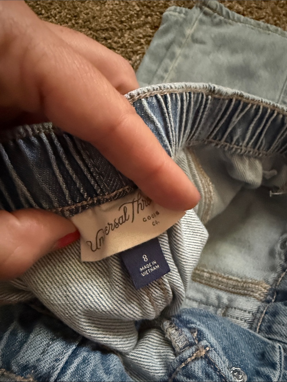 NWT Universal Thread High Rise Drawstring Soft Utility Jeans - Picture 5 of 5